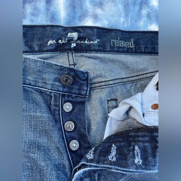 7 Seven For All Mankind Mens Jeans Relaxed Baggy 90's Button Fly Size 30 - Picture 3 of 4